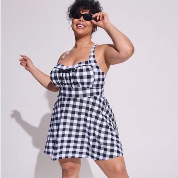 torrid Other - New! Torrid sz 3 Retro Gingham Wireless Swim Bathing Suit 3X